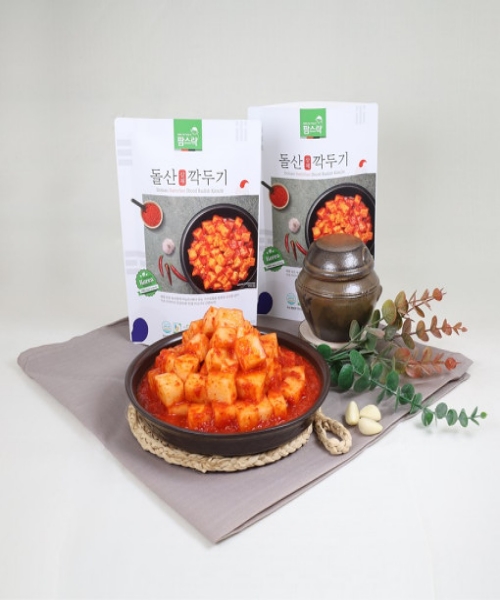 [여수김치] 돌산삼채깍두기김치 500g